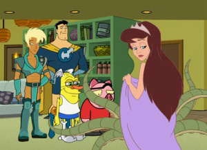 Клара показывает свой "пирожок"