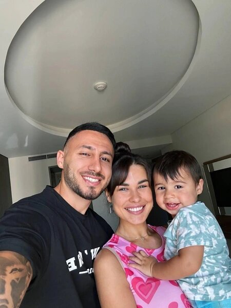 Арай Чобанян и Ирина Пинчук с сыном Давидом