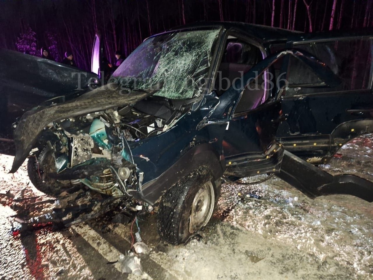    На трассе в Югре погиб водитель - в его машину со встречки влетела "Нива"