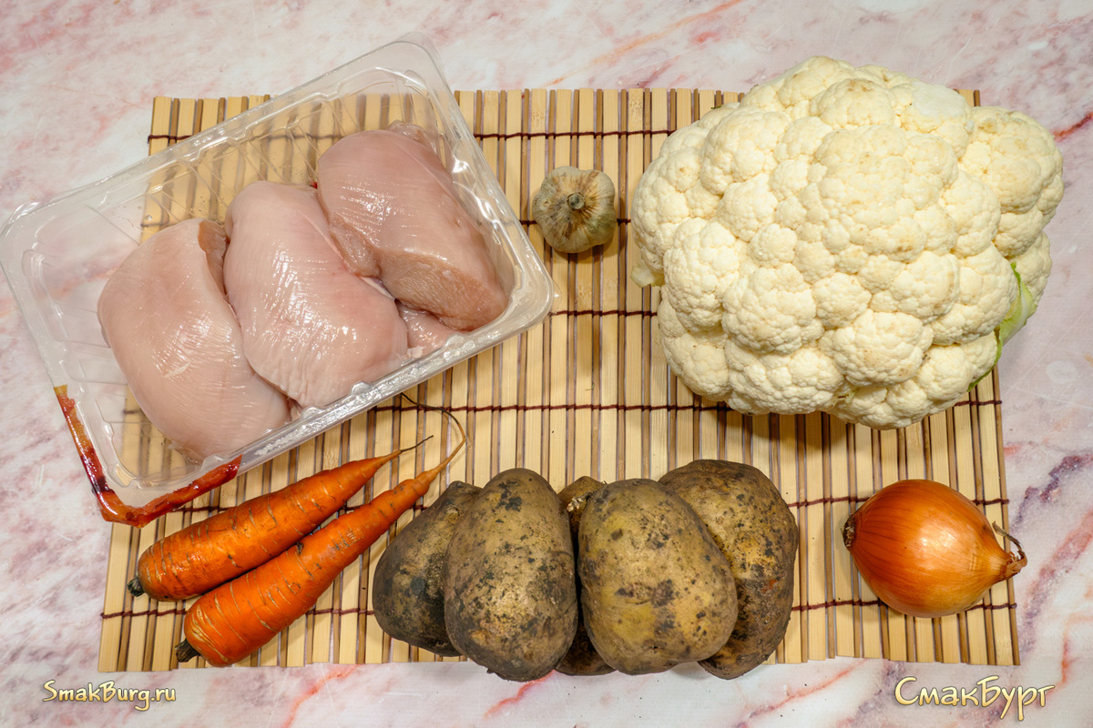 Простой и доступный набор продуктов для создания прекрасного супчика дня