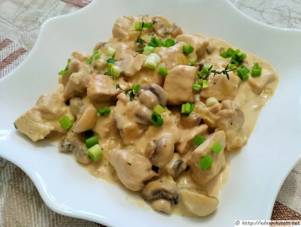 Индейка в сливочном соусе