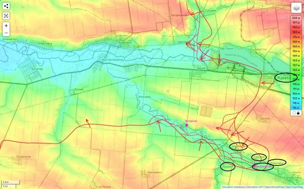   Карта СВО. Котел на Кураховском направлении, версия наших военкоров. Тг-канал "Мир сегодня с "Юрий Подоляка"".