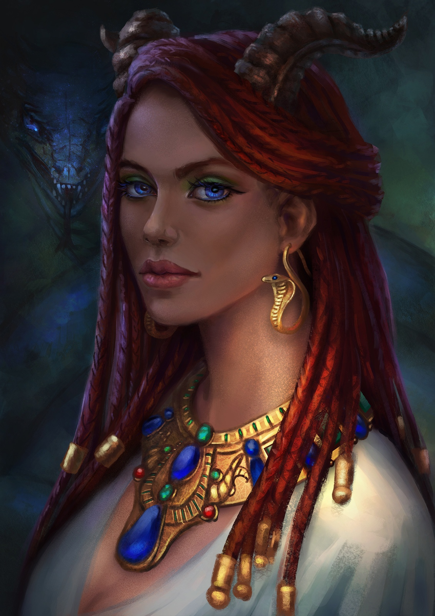 Портрет Аштирры, художник Ксения Никитина, иллюстрация взята из официальной группы Анны Сешт в вк https://vk.com/remei