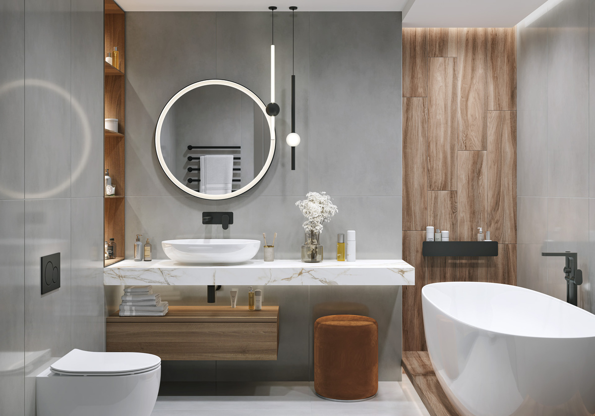 Studio Gray LCM керамогранит серый глянцевый 120х60см