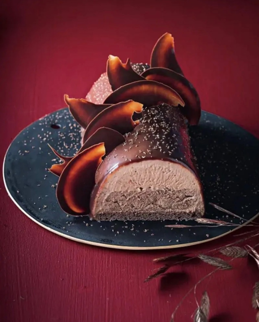 Bûche de Noël à la mousse au chocolat  - Рождественнское полено с шоколадным муссом