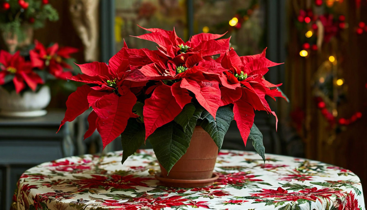 Рождественская звезда: Как выбрать здоровую пуансеттию и ухаживать за ней. Фото автора.