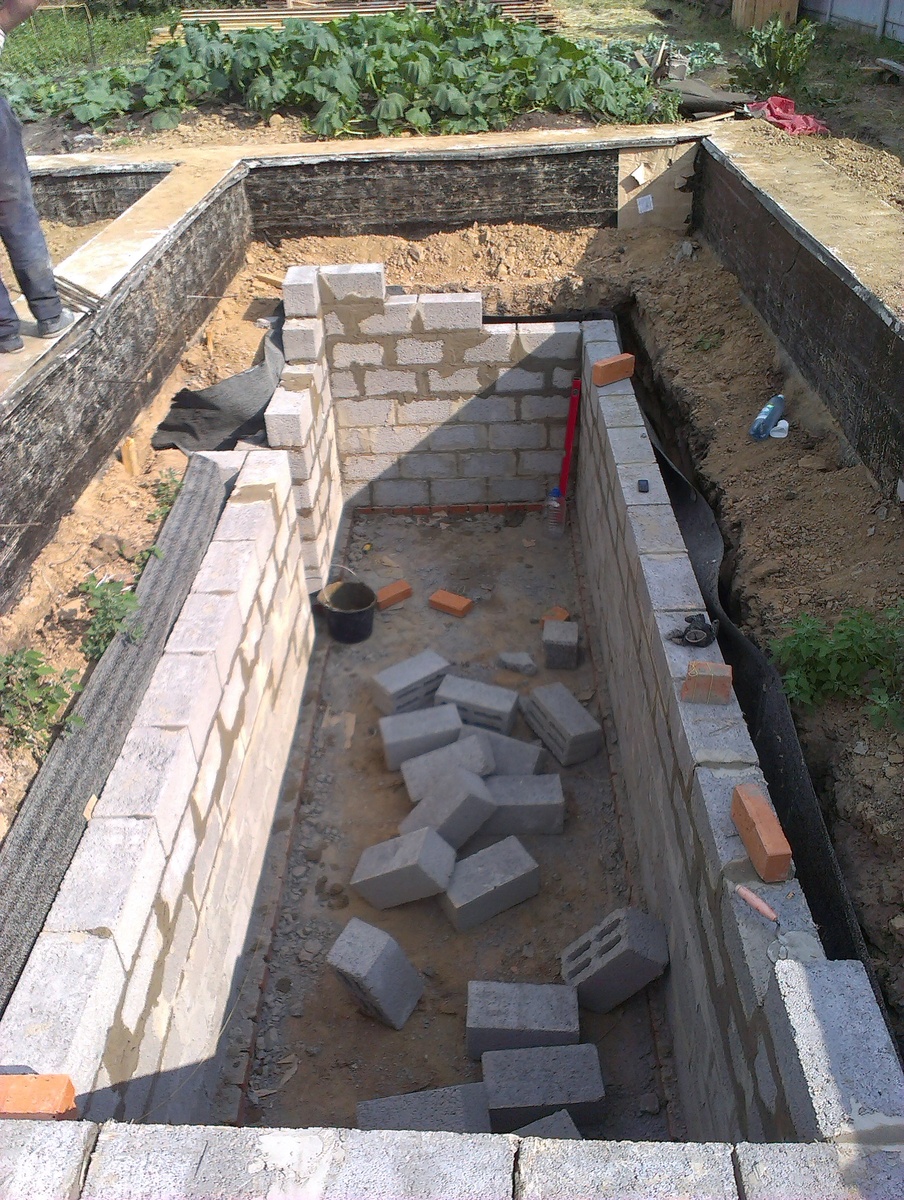 кладка стен подвала