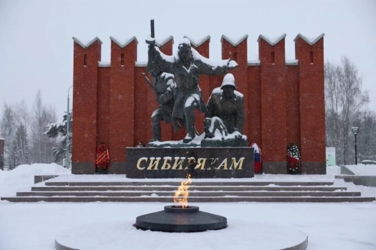    Красноярцы возложили цветы к мемориалу «Воинам-сибирякам»