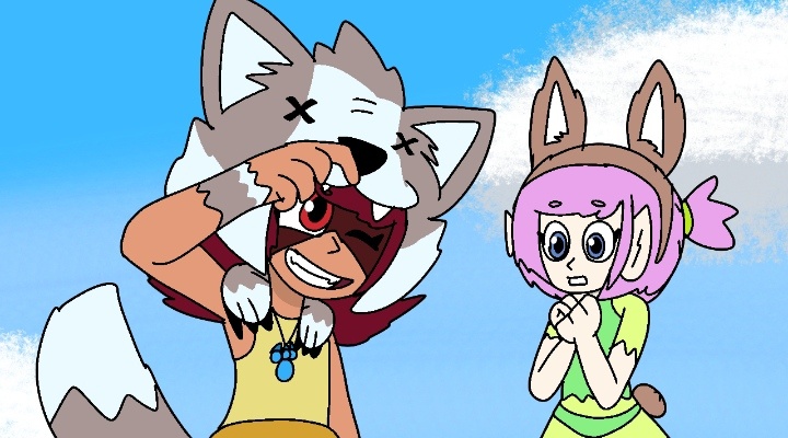 Вольфита и Рэбби смотрят на горизонт