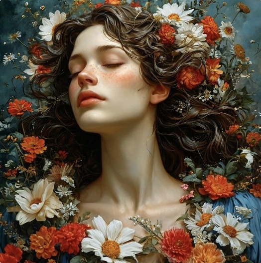 Богиня Флора. Создано с помощью нейросети Яндекса