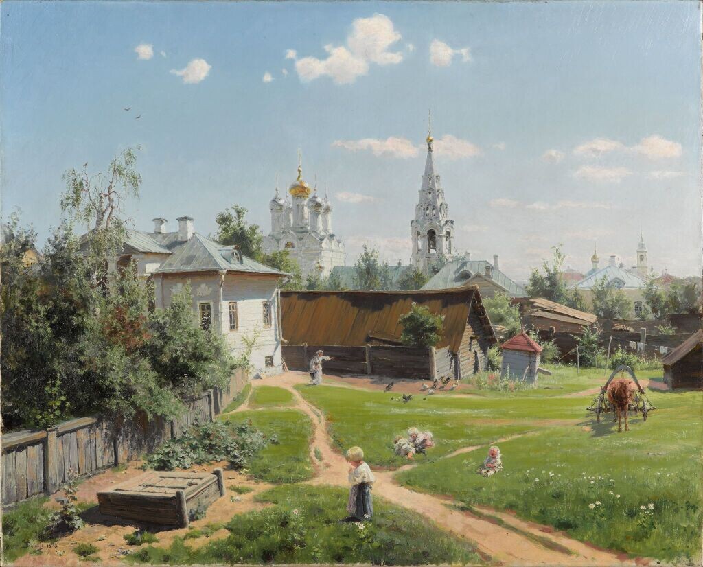 В.Д. Поленов. "Московский дворик", 1878 г. Источник https://my.tretyakov.ru/app/masterpiece/8398
