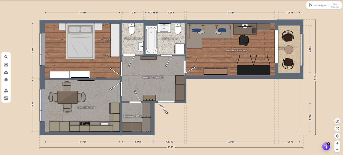 Вариант 4 в Planner 5D