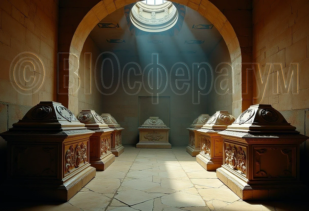 Семь «бессмертных» спят в саркофагах.