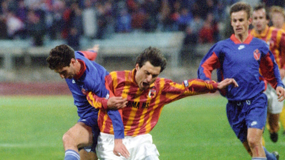    Михаил Кавелашвили в матче за «Спартак» — «Алания» против ЦСКА в 1995 году. Фото Валерия Зуфарова /Фотохроника ТАСС/