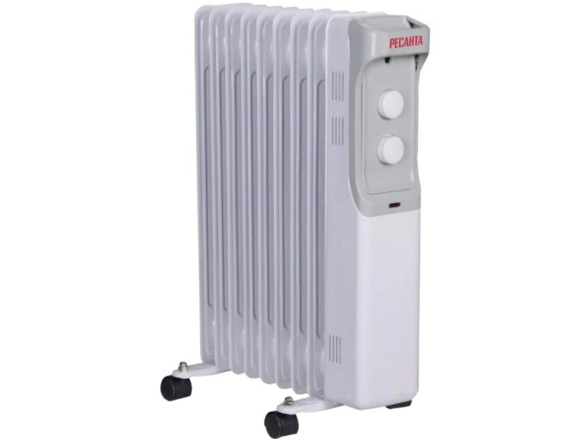 Масляный радиатор Ресанта ОМ-9А (2 кВт), 67/3/16