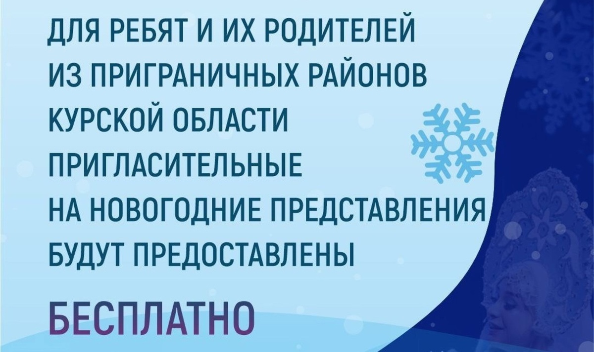    Жители курского приграничья смогут бесплатно посетить новогодние представления