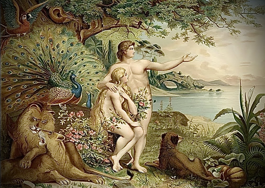 Адам и Ева в райском саду