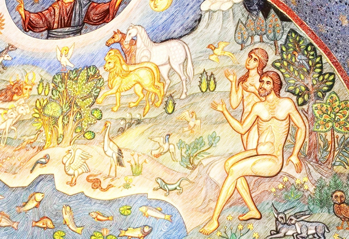 Адам и Ева в Эдемском саду.