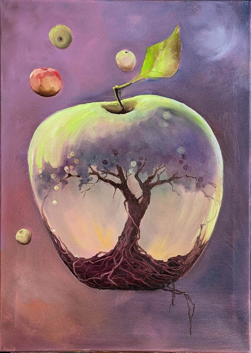 Елена Юшина. "Триптих. Без названия". Холст, масло.