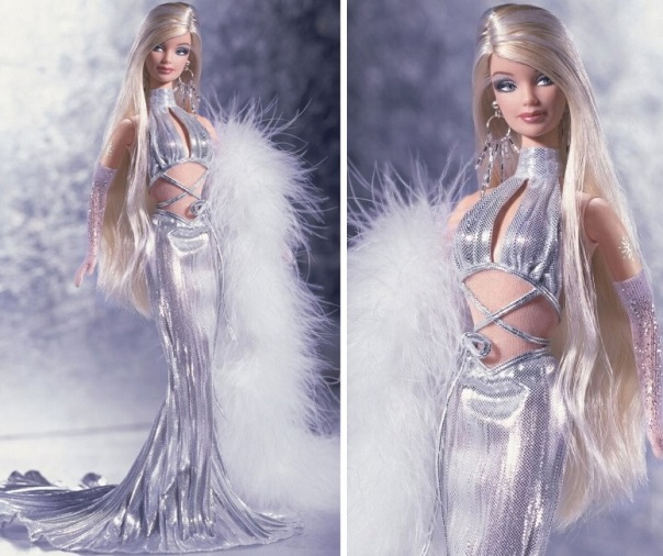 2001 Gone Platinum Barbie Doll, Mattel 