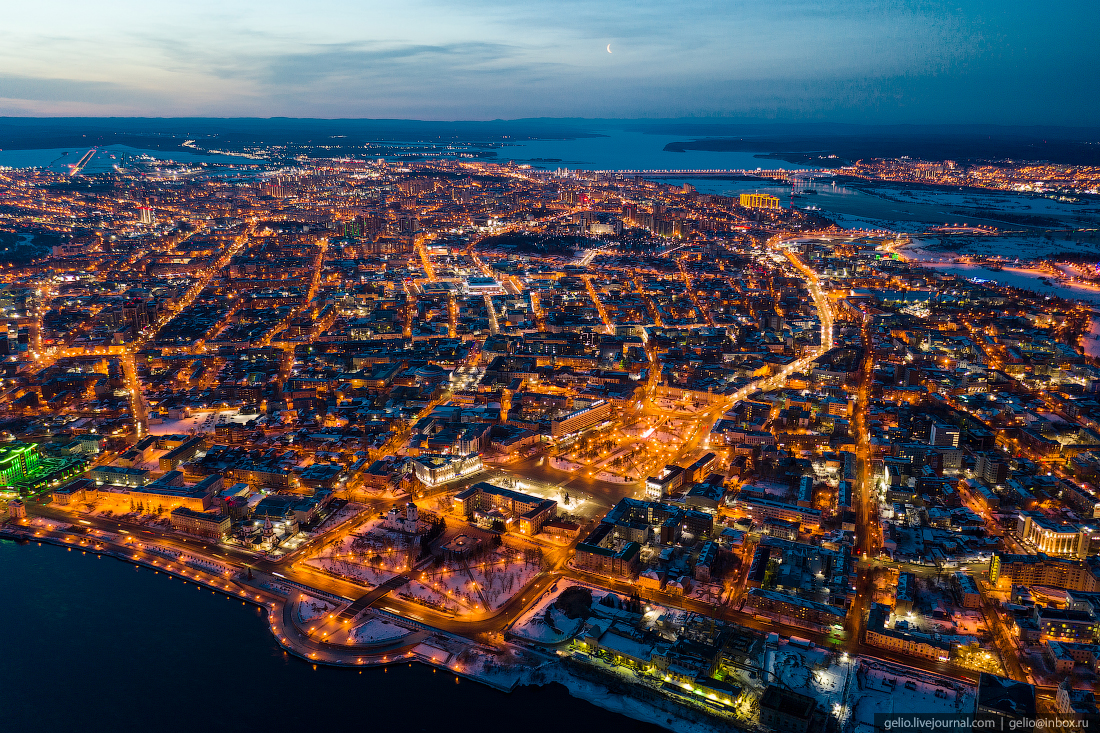 Иркутск с высоты птичьего полета