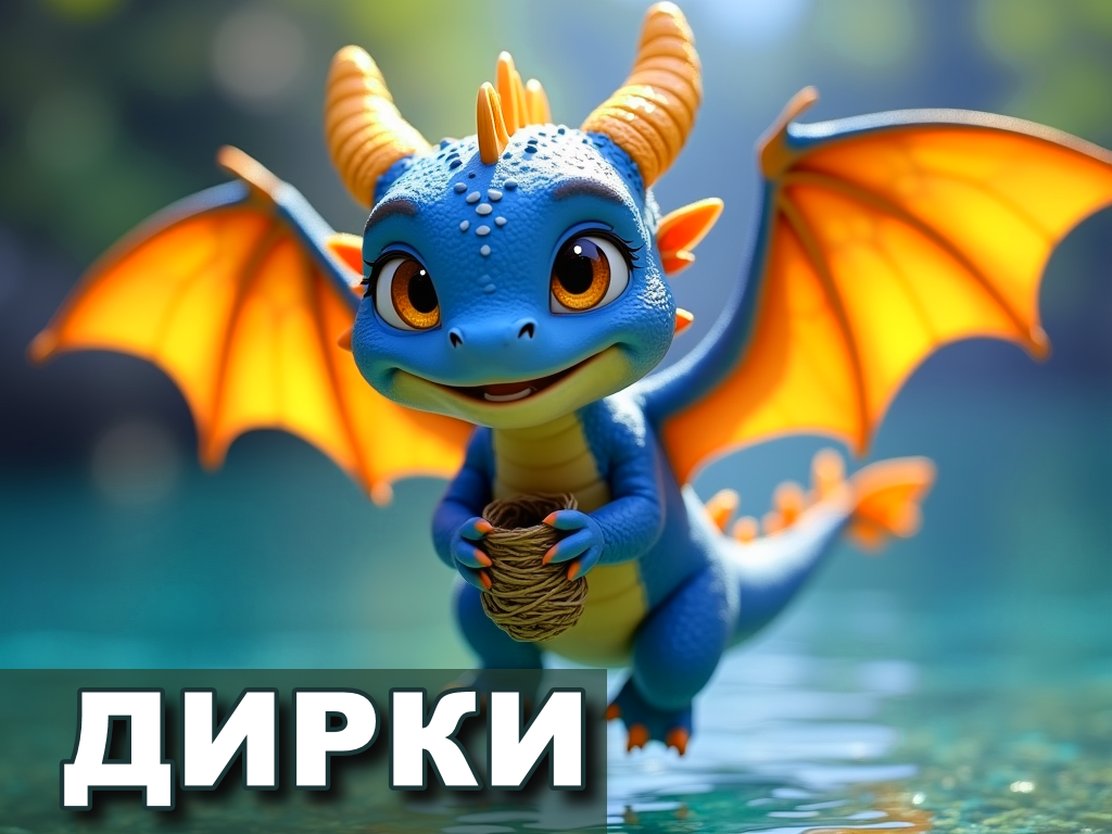 Синий дракончик Дирки