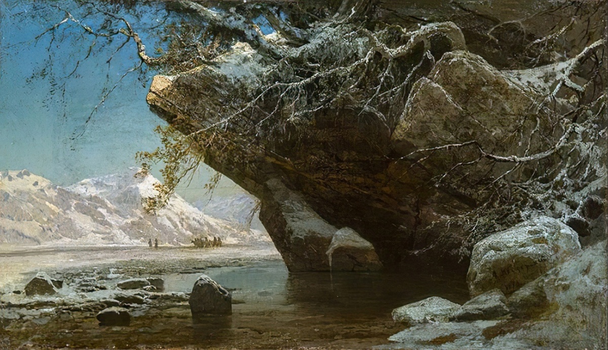 "В горной долине зимой", А.И. Мещерский, 1876. Рязанский областной художественный музей.