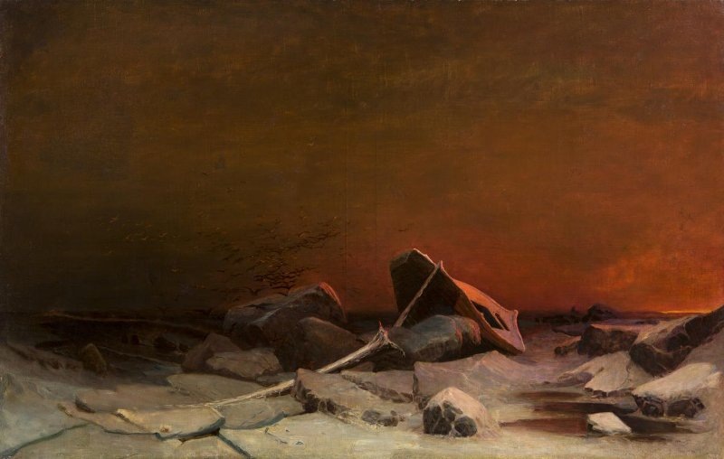 "После бури", А.И. Мещерский, XIX в. Иркутский областной художественный музей.