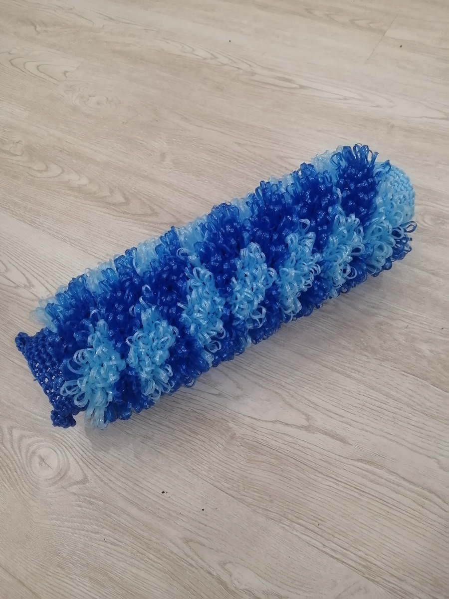 Снежинка или Зимняя сказка? Никак не могу определиться как назвать эту мочалочку🤷