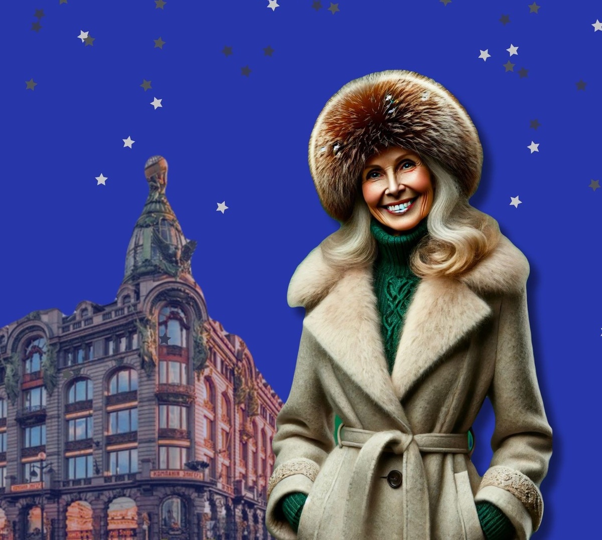 Изображение Ларисы сгенерировала я с помощью нейросети DALL-E, и добавила в коллаж