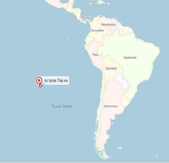 Остров Пасхи на карте