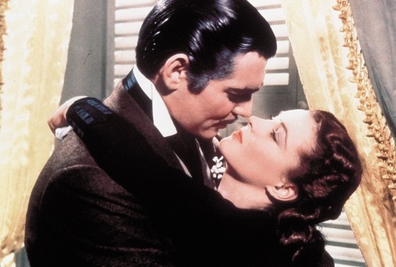    Кадр из фильма «Унесенные ветром», актеры Кларк Гейбл и Вивьен Ли