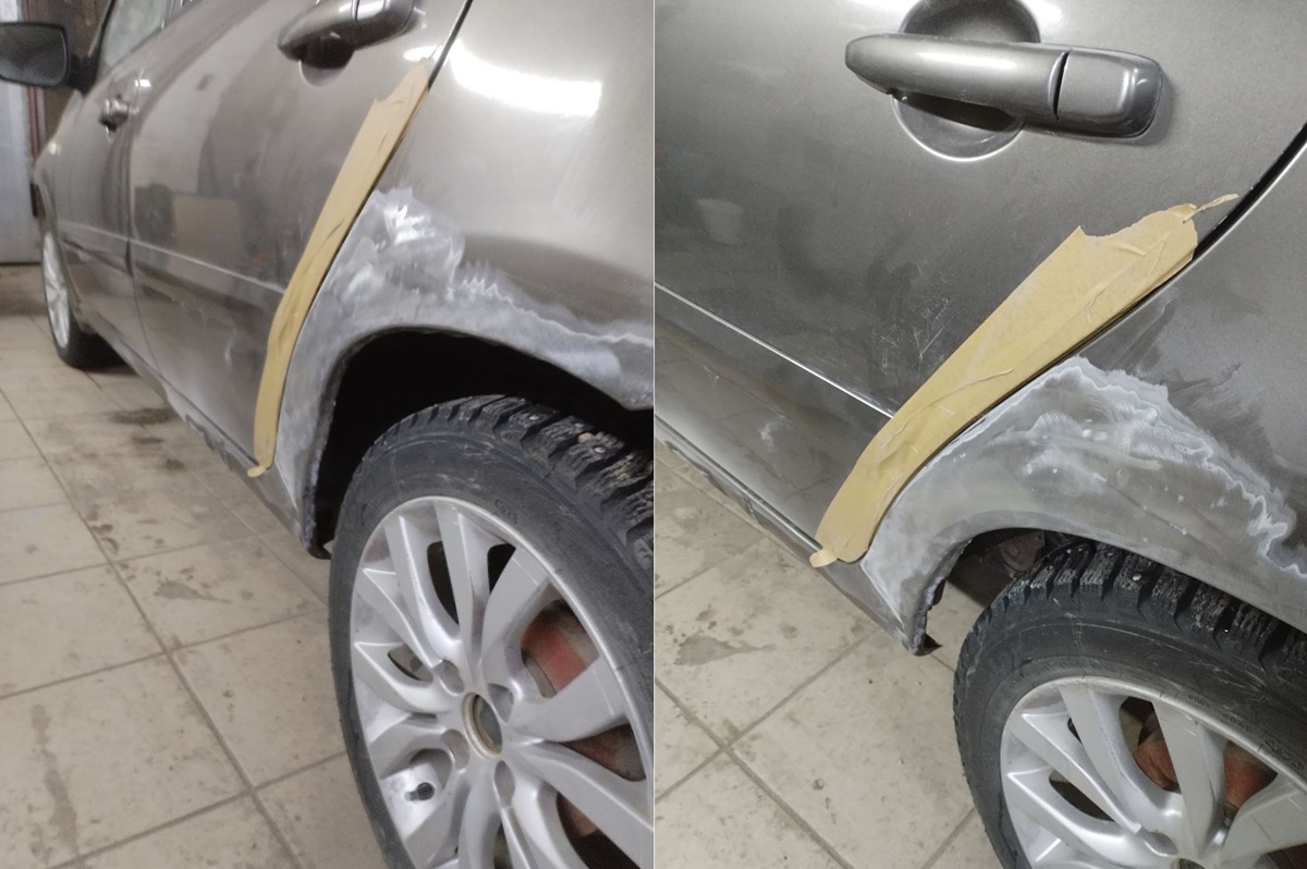 Работаем с задним левым крылом