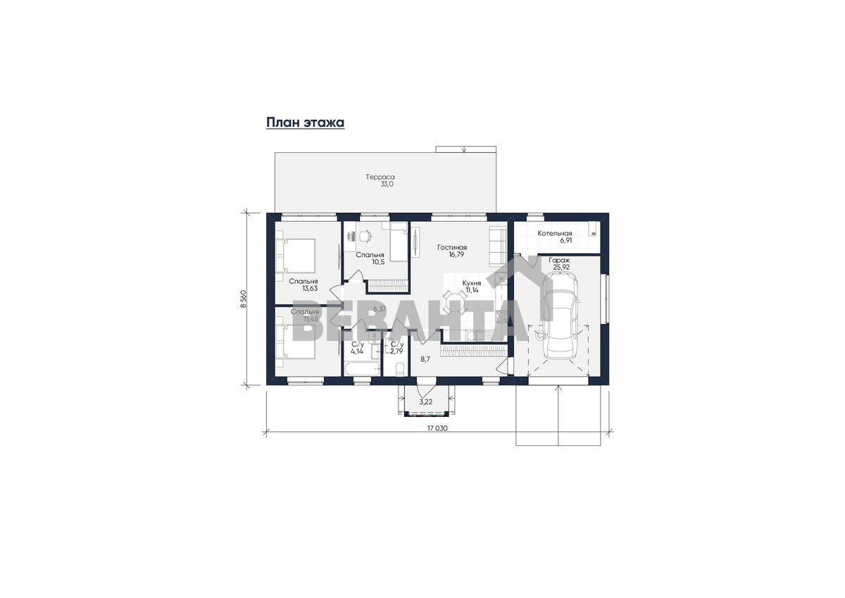 Планировка проекта дома «Мечта» 