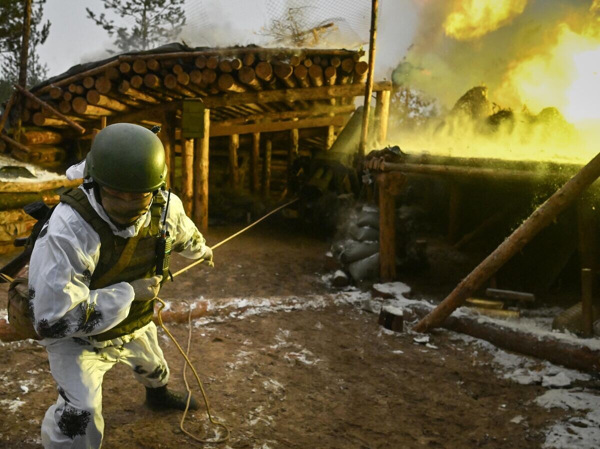    Боевая работа расчета гаубицы Д-30 группировки "Запад" на Краснолиманском направлении© РИА Новости . Станислав Красильников