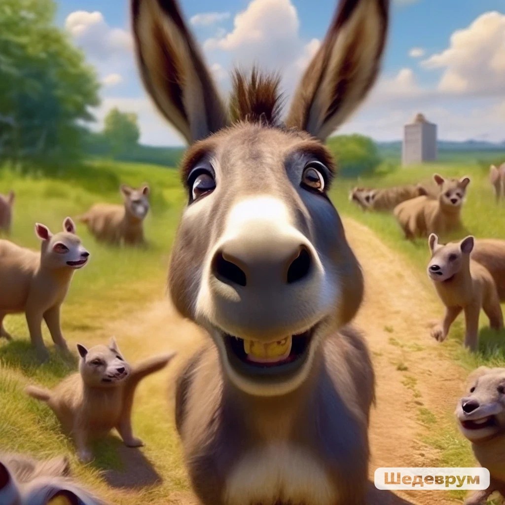 На ферме среди друзей/ иллюстрация Шедеврума