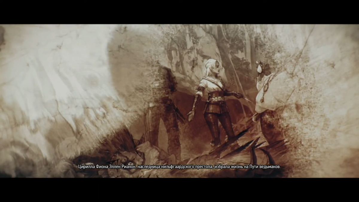 Концовка The Witcher 3, где Цири выбирает путь ведьмака