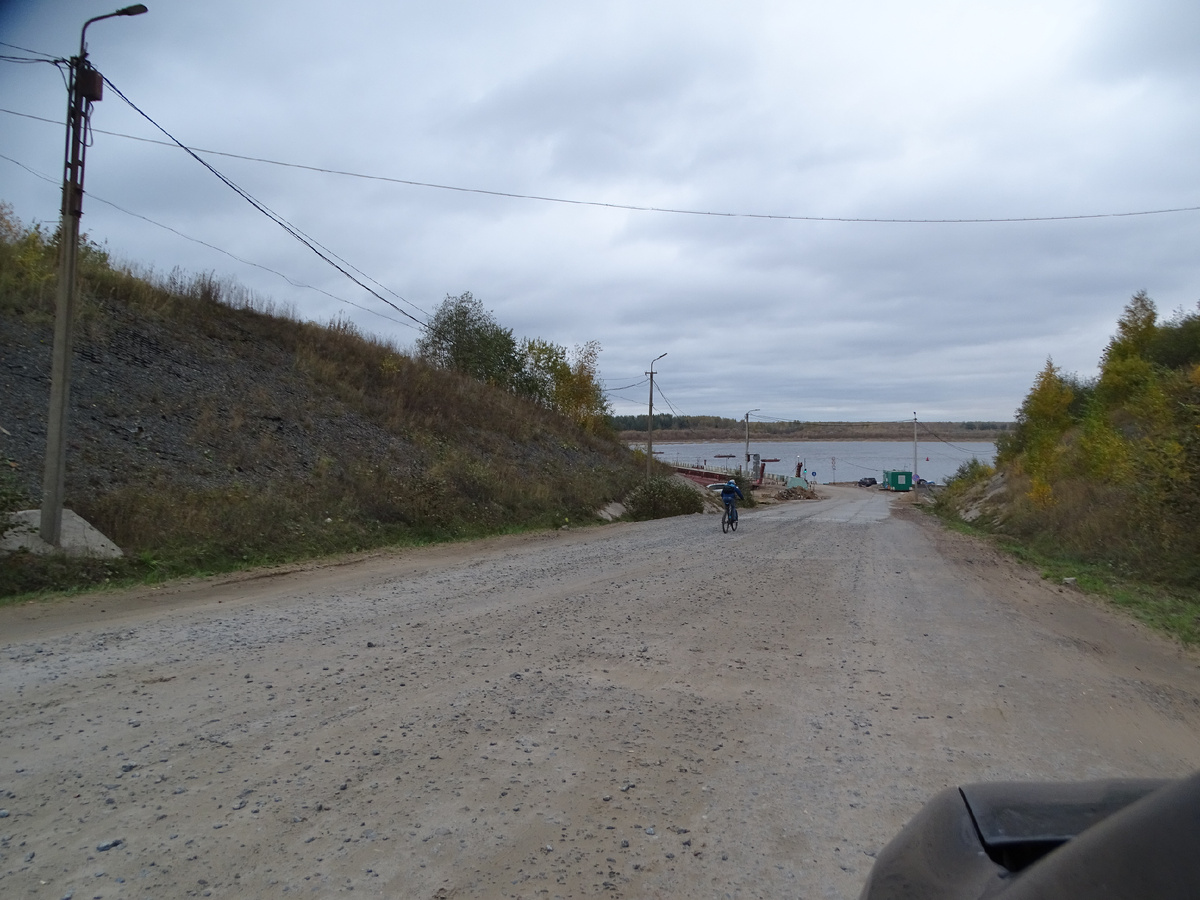 Дорога к переправе через Вычегду в Коряжме