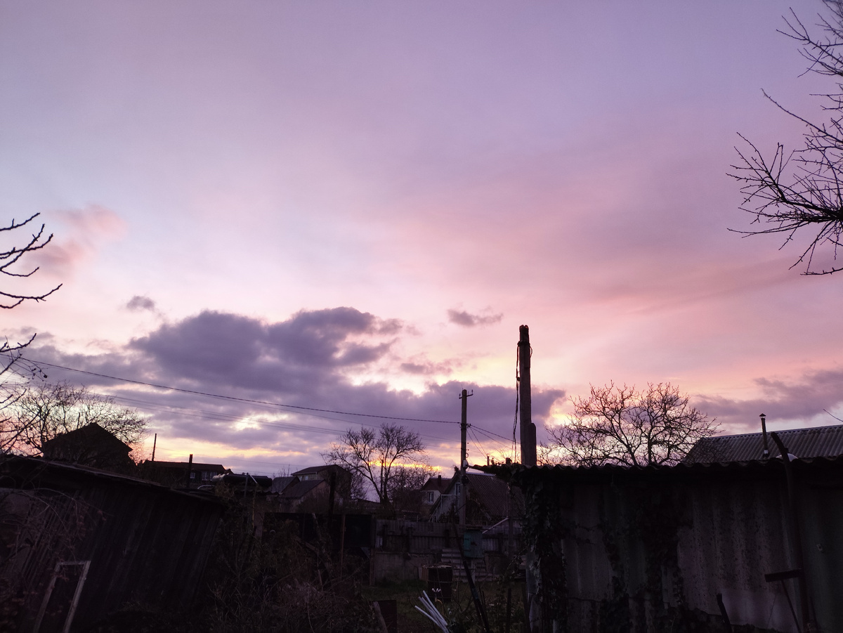 Сегодняшний рассвет на даче