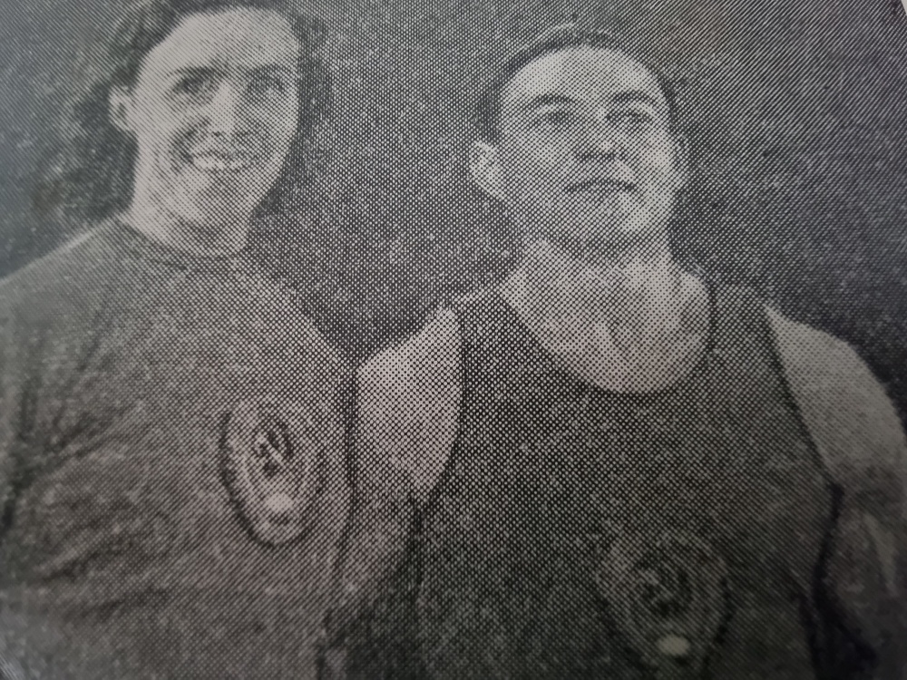 Абсолютные чемпионы СССР 1948 года по гимнастике Галина Урбанович и Леонид Тимошек.