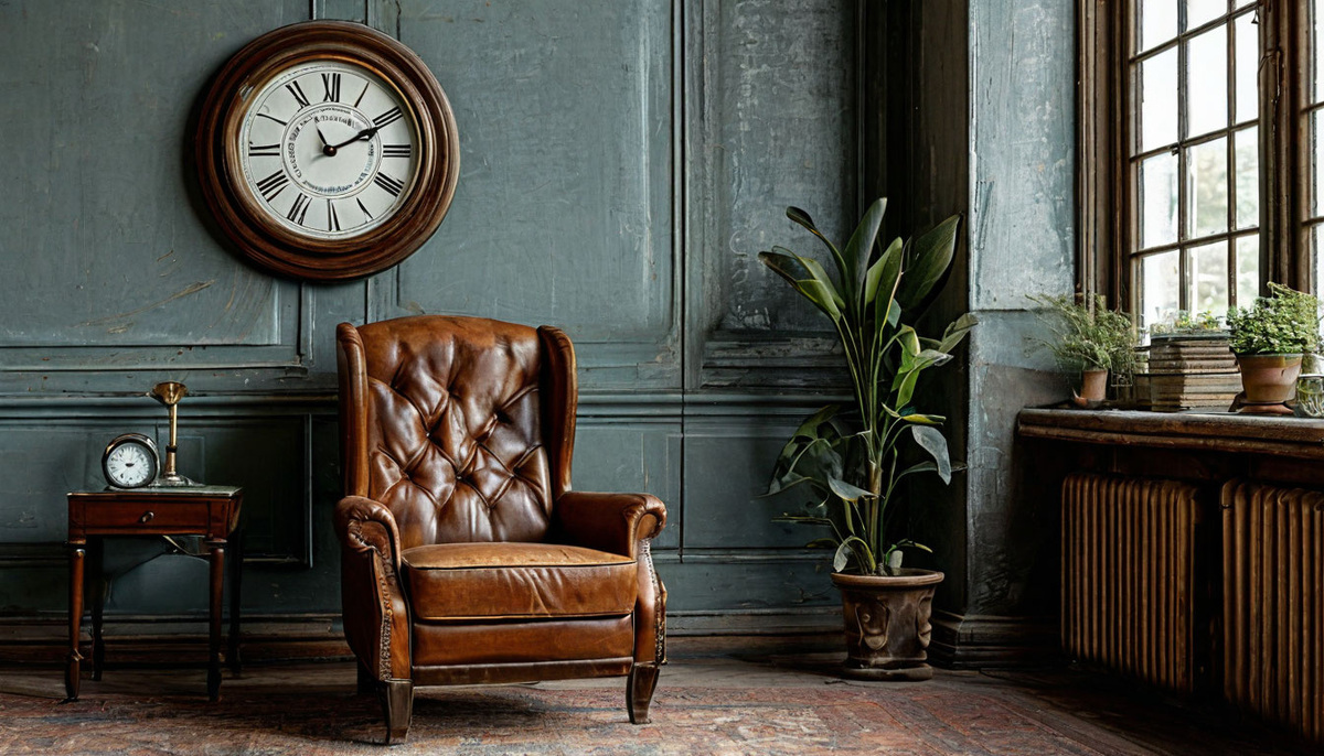 Пустой офисный стул и настенные часы, стрелки которых показывают время после назначенной встречи.