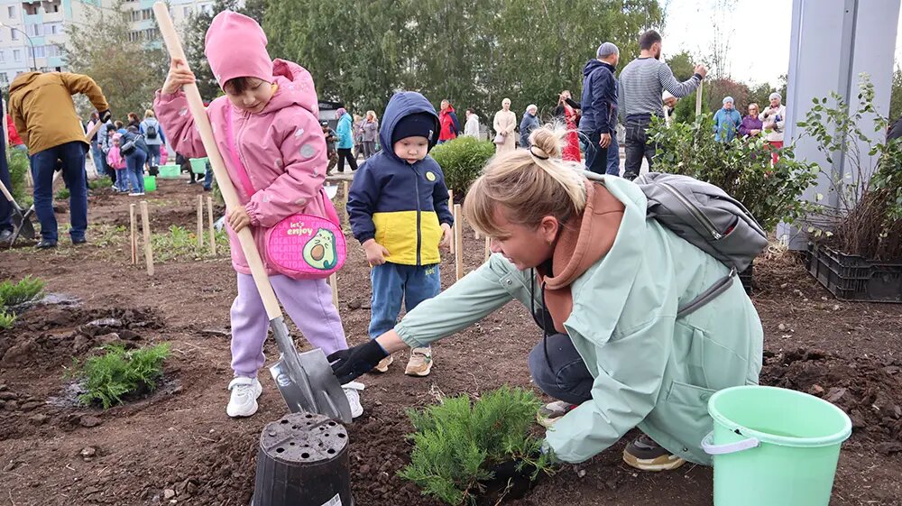    По программе «Наш двор» совместно с жителями Нижнекамска было проведено больше двух десятков акций, в рамках которых было посажено 2 540 деревьев и кустарников