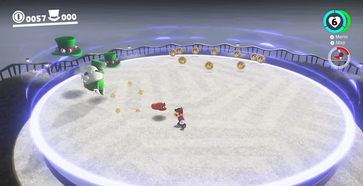 Битва с одним из боссов на небольшой арене.