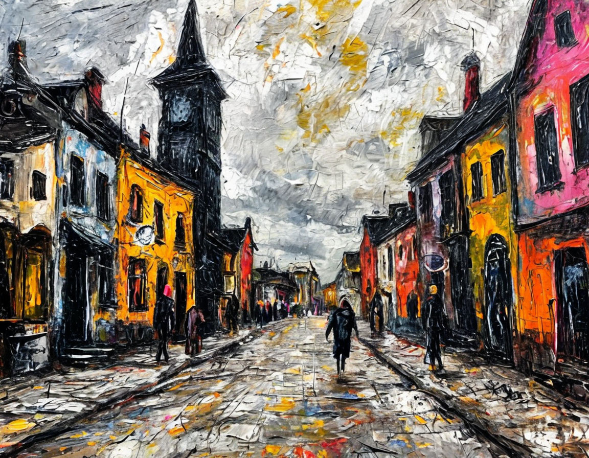 Пейзаж со старой ратушей