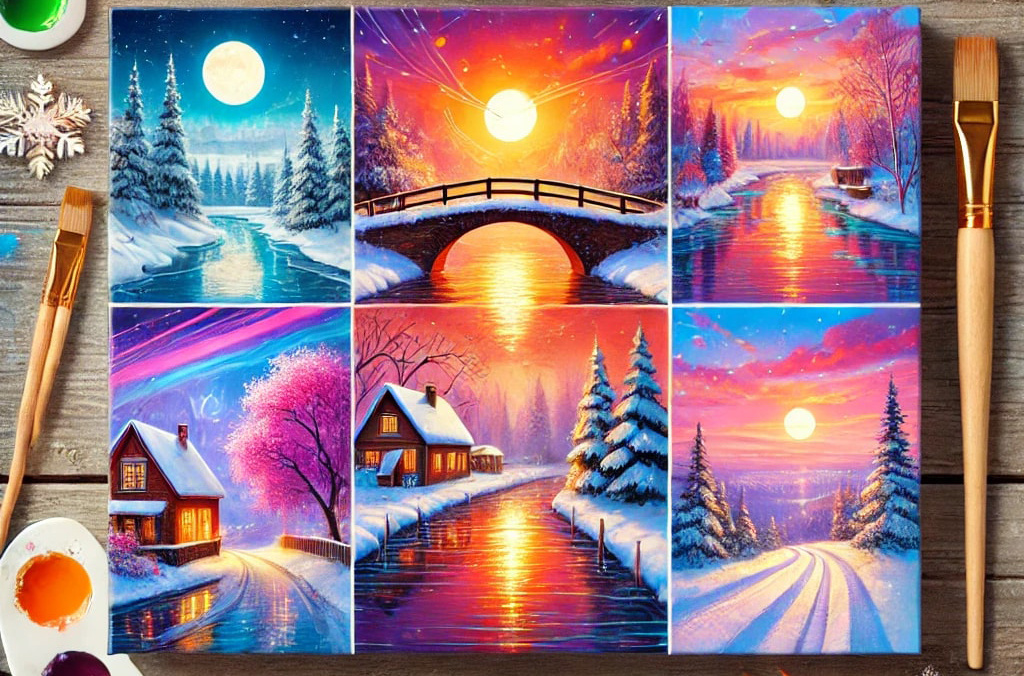 Как нарисовать зиму: 5 лёгких видео-уроков для начинающих и не только