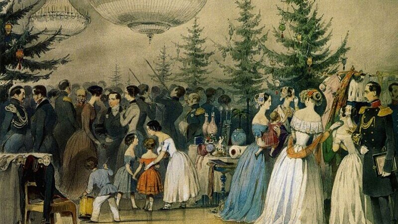    Алексей Чернышёв. Рождественская елка в Аничковом дворце (1850)