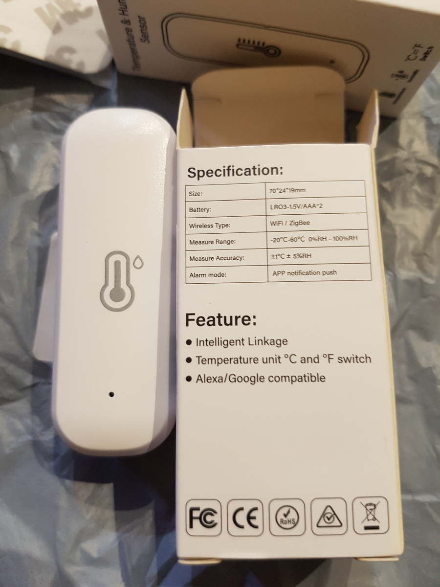 датчик температуры и влажности CoRui Tuya Zigbee 