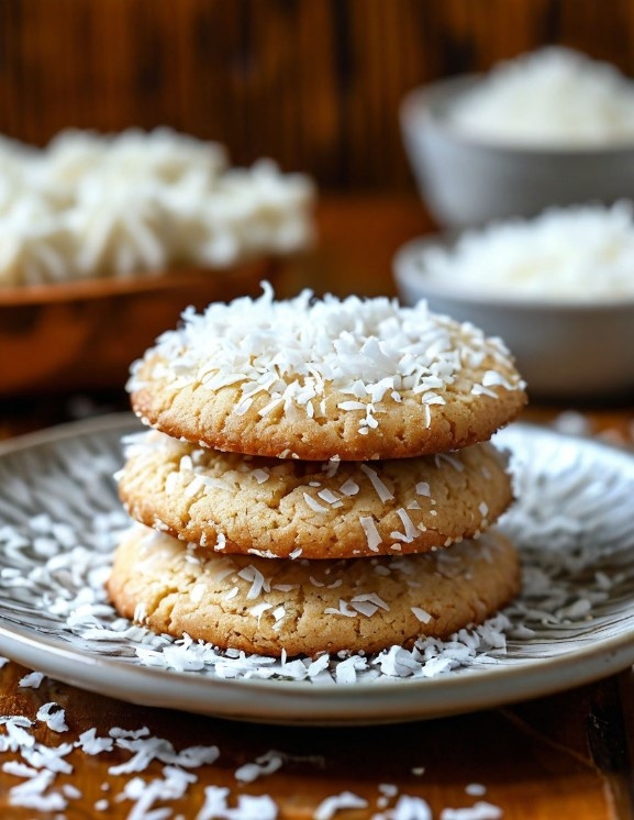 Кокосово-протеиновое печенье. Низкоуглеводные сладости с высоким содержанием белка.