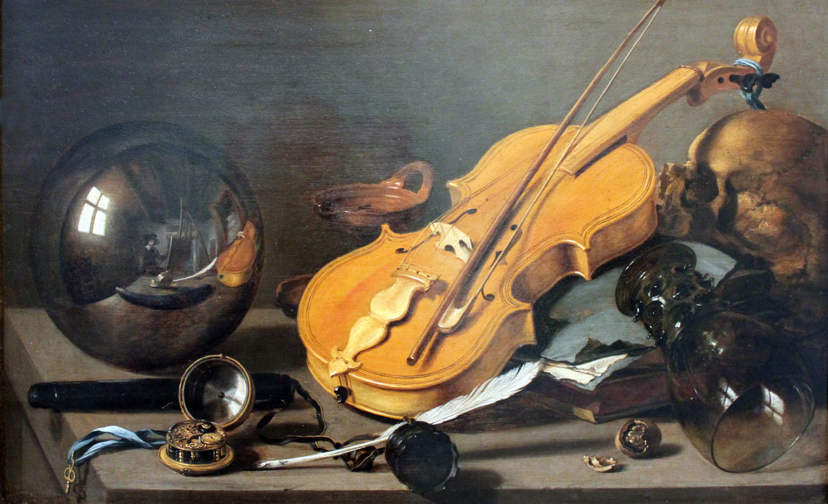 Питер Клас, Vanitas (натюрморт с автопортретом), 1628