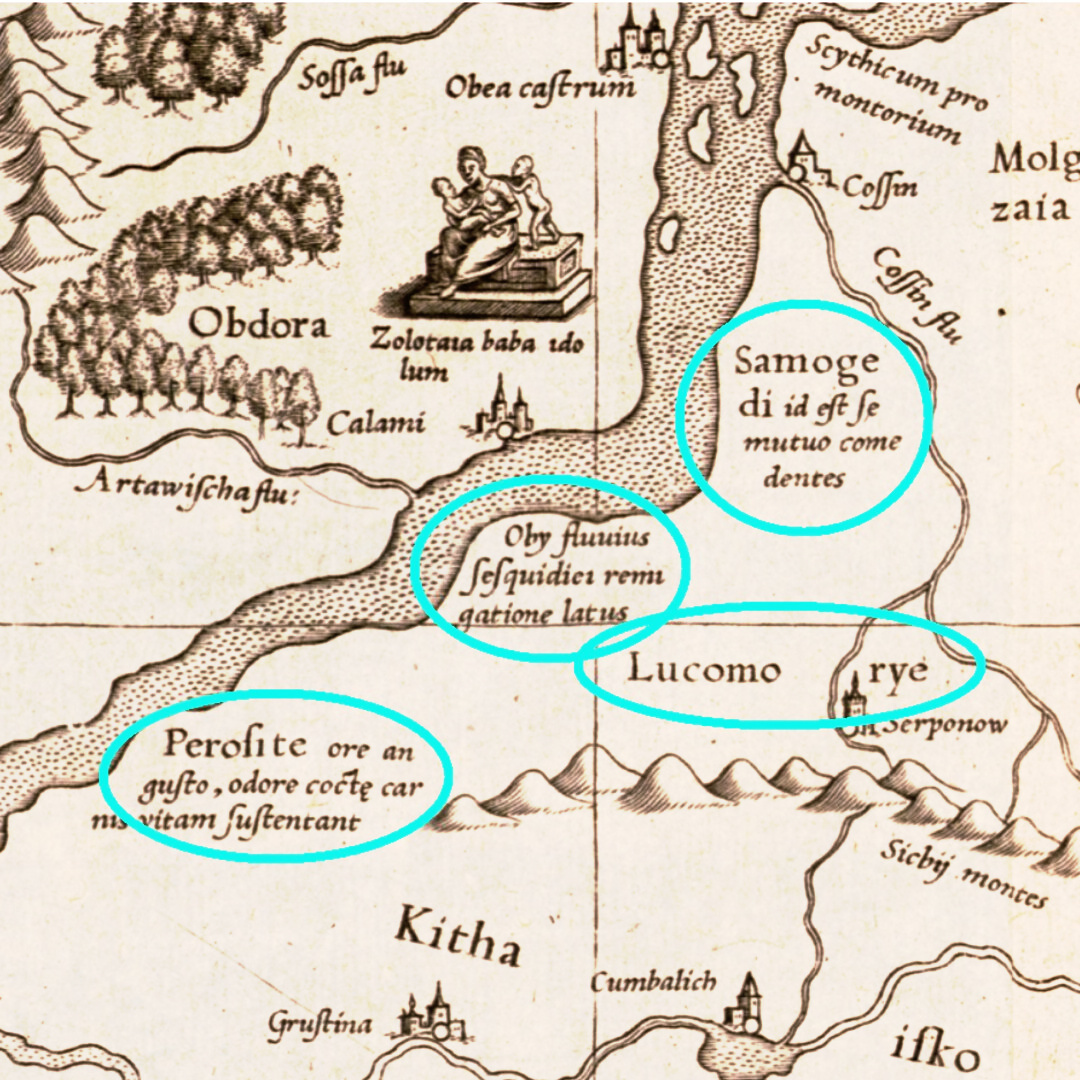 Карта Меркатора покрупнее. Отметила Лукоморье, самогедов, перозитов и Обь.